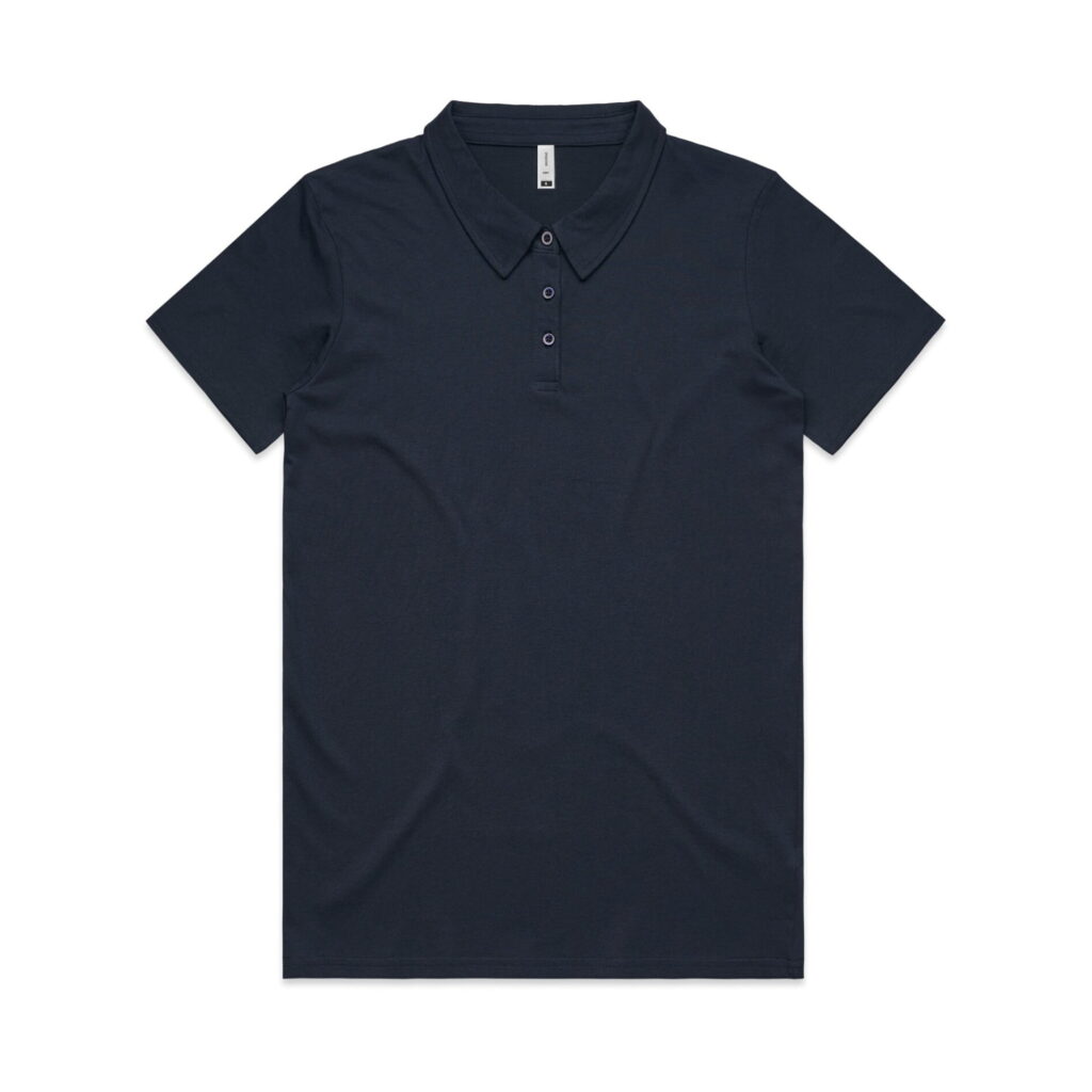 AS Colour Womens Amy Polo Custom Wholesale Print Dropship Fulfillment POD Navy Front