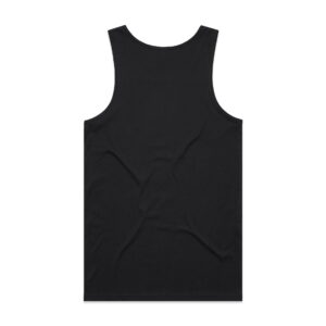 AS Colour Mens Low Down Tank Singlet Custom Wholesale Print Dropship Fulfillment Black POD Back