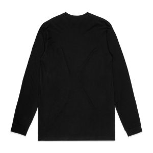 AS Colour 5020G Mens Organic Long Sleeve T Shirt Custom Wholesale Print Dropship Fulfillment Black POD Back