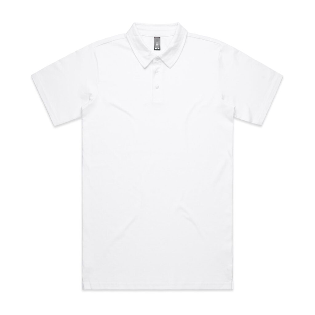 AS Colour Mens Chad Polo Custom Wholesale Print Dropship Fulfillment POD White Front