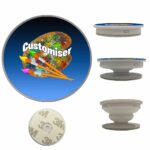 Pop Phone Holder Socket Custom Design Print Australia White